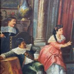 ANONIMO, Court scene with characters