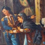 ANONIMO, Court scene with characters