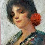 ANONIMO, Portrait of a woman in the Impressionist style