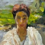 ANONIMO, Woman by the Lake in the Impressionist style