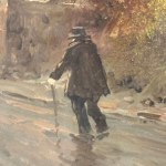 UNIDENTIFIED SIGNATURE, Country Road with Figures