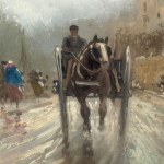 UNIDENTIFIED SIGNATURE, Country Road with Figures