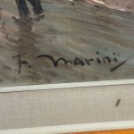 UNIDENTIFIED SIGNATURE, Country Road with Figures