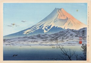 Tomikichirō Tokuriki (1902-2000), Góra Fuji w świetle poranka - widok na Nishi-Izu, 1939/1940
