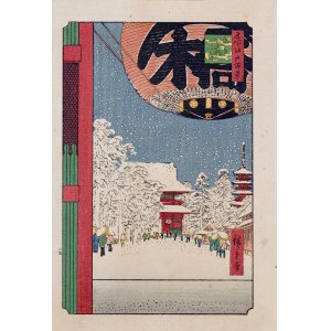 Utagawa Hiroshige (1797 - 1858), wyd. Yoshikawa Kobunkan, Świątynia Kinryūzan, z cyklu „100 słynnych widoków Edo”, Tokio, 1918
