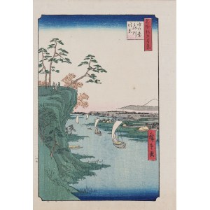 Utagawa Hiroshige (1797 - 1858), wyd. Yoshikawa Kobunkan, Widok na Kōnodai i rzekę Ton, z cyklu „100 słynnych widoków Edo”, Tokio, 1918