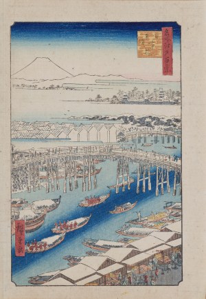 Utagawa Hiroshige (1797 - 1858), wyd. Yoshikawa Kobunkan, Sprzątanie po śniegu, z cyklu „100 słynnych widoków Edo”, Tokio, 1918