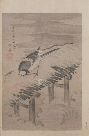 Watanabe Seitei (1851-1918), Sroka, Tokio, 1893