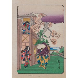 Utagawa Hiroshige (1797 - 1858), ed. by Yoshikawa Kobunkan, Goro in Female Disguise, from the series The Tale of the Soga Brothers - Soga Monogatari, Tokyo, 1917