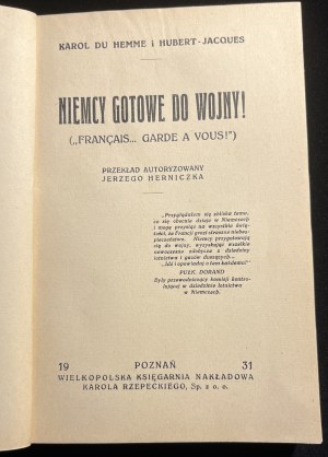 K. DU HEMME, HUBERT JACQUES - Germany ready for war! [1931]