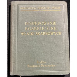 Z. ŁĄCZYŃSKI - Exekuční řízení finančních úřadů [1937].