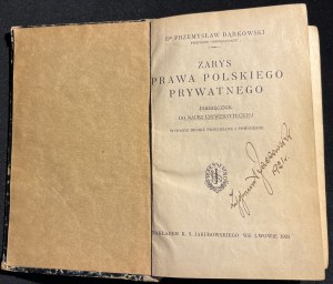 DR. P. DĄBKOWSKI - Zarys prawa polskiego prywatnego [2nd ed., 1921].