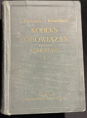 J. KORZONEK, I. ROSENBLUTH - Kodex závazků [1934].