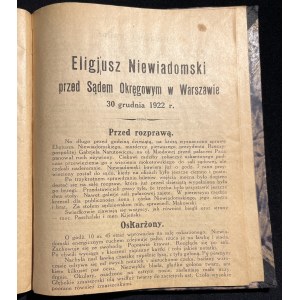 E. NIEWIADOMSKI przed sądem [1923]