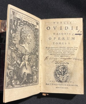 [STARODRUK] PUBLII OVIDII - Nasonis Operum, tomus I-III [in Latin, 1735].