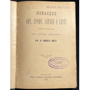 Les odes, épopées, satires et lettres d'Horace [1896].