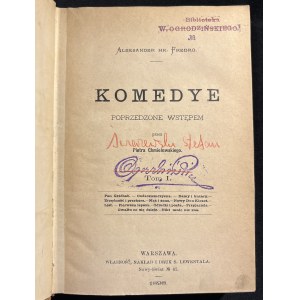 A. FREDRO - Komedie, sv. 1-2 [1898].