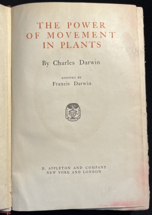 C. DARWIN - Síla pohybu rostlin [cca 1880].