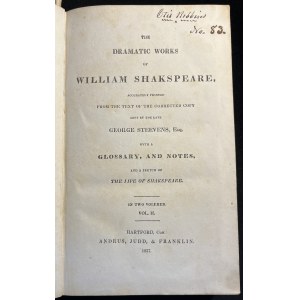 The Dramatic Works of William Shakspeare, tom II [1837]