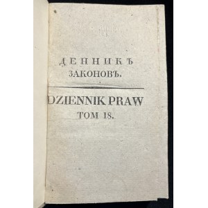 Journal des lois, n° 64-65, vol. 18 [polonais et russe, vers 1835-1836].
