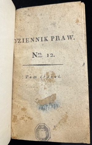 Journal of Laws, č. 12-15, sv. 3 [1817].