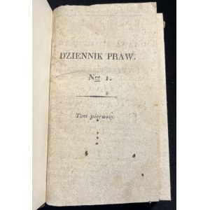 Journal des lois, Nos. 1-7, Vol. 1 [1816].