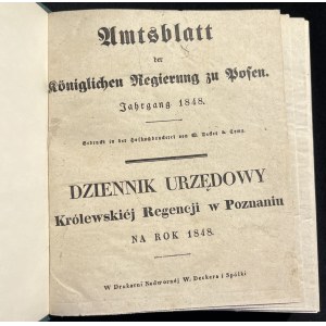 Seznam zařízení a oznámení [polsky a německy [1848]].