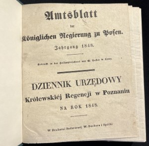 List of devices and announcements [in Polish and German [1848].