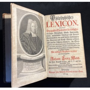 [STARODRUK] Philosophisches Lexicon [jęz. niemiecki, 1733]