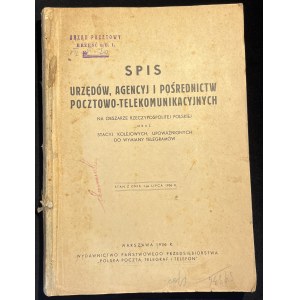 Spis urzędów, agencyj i pośrednictw pocztowo-telekomunikacyjnych [1936]