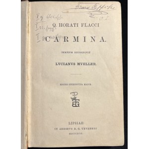 Q. H. FLACCI - Carmina [jęz. łaciński, 1899]