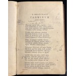 Q. H. FLACCI - Carmina [jęz. łaciński, 1899]