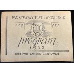State Theatre in Gniezno, 1952 program