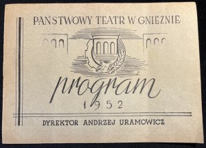 Państwowy Teatr w Gnieźnie, program 1952