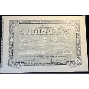 [1925] Akcja Chodorów Akcyjnego Towarzystwa dla Przemysłu Cukrowniczego. Na 100 złotych.