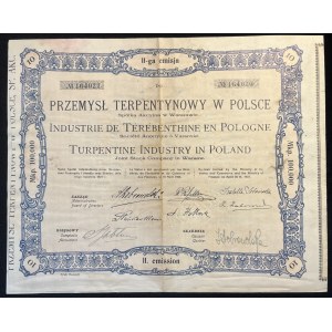 [1923] VARŠAVA. 2. vydání. Terpentýnový průmysl v Polsku. 100 000 polských marek