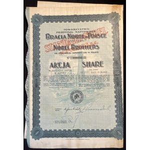 [1925] WARSZAWA. Towarzystwo Przemysłu Naftowego Bracia Nobel w Polsce. Akcja na pięćdziesiąt złotych na okaziciela.