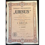 [1920] WARSAW. Mechanical Works "Ursus". 1st issue. 1 share for 15 zloty bearer.