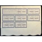 [1936] WARSAW. Bank Handlowy in Warsaw. 5 bearer shares of nominal value five hundred zlotys