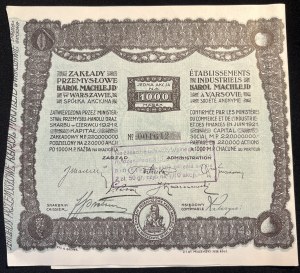 [1921] WARSAW. Karol Machlejd Industrial Works. One share for 1000 marks