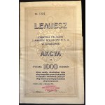 [1919] KRAKOW. "Lemiesz". Factory of plows and agricultural machines. Excise for one thousand crowns.