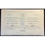 [1892] LVIV. Lupkow-Cisna local railroad. Company excise for four hundred crowns