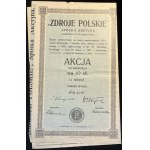 [1926] WARSAW. "Zdroje Polskie". Bearer stock for 10 zlotys
