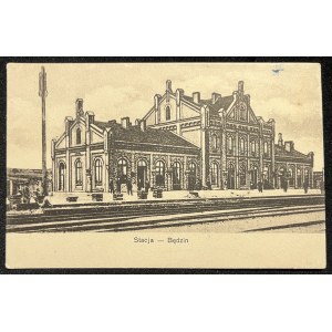 [Carte postale] Bedzin, gare ferroviaire [début du 20e siècle].