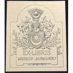 EX LIBRIS avec les armoiries Leliwa de Witold Sławiński