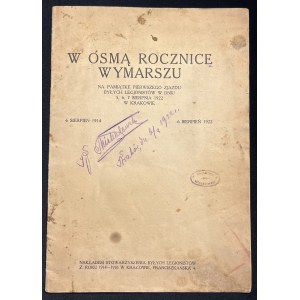 [PIŁSUDSKÉ LEGIE] V osmém výročí pochodu [Krakov, 1922].