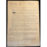 [ARYJSKY RESEARCH] Letter from Dr. Stanislaw Rowinski regarding the submission of statements by attorneys of Aryan descent [Krakow, 1940] [typescript reproduced].