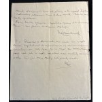 [Czartoryska Rev. Maria Ludwika, née hr. Krasińska] Letter to Wiktor de Junien-Sarnacki [Warsaw, 1936].