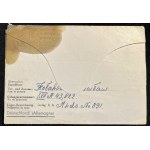 [Dopisy ze zajateckého tábora] Dopis ze Stalagu XA na originálním prázdném listu Kriegsgefangenepost [1940 nebo 1941].