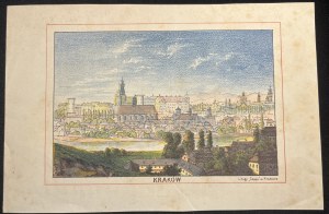 [Krakov] Pohled na Wawel a Staré město [asi 1850-1880].